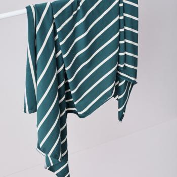 meetMilk - Nova Stripe Jersey TENCEL™ Modal Fasern - Pond/Shell